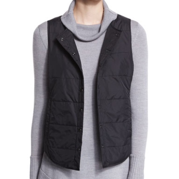 Eileen Fisher Classic Black Puffer Vest 